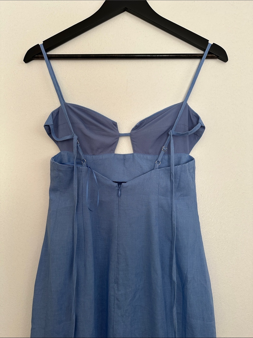 Reformation Malibu Linen Dress Blue - Size 0 - Picture 5 of 5